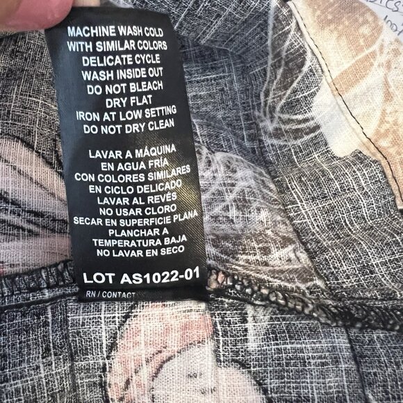 Nicole Miller Original Shift Dress Linen Blend Medium Size Floral V Neck - Picture 12 of 12